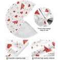 thumbnail image 2 of FMSHPON Valentine's Day Mother's Day Red Heart Love Xmas Christmas Tree Skirt Stand Mat for Holiday Party Decoration Indoor Outdoor 48 inches, 2 of 6