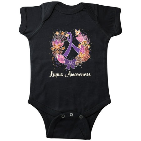 

Inktastic Lupus Awareness Ribbon Wreath Gift Baby Girl Bodysuit