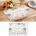 thumbnail image 6 of Pink Spring Floral Placemats Set of 8 Green Farmhouse Flowers Watercolor Place Mats Indoor Wipeable Table Mats Washable Cloth Dining Table Placemats for Kitchen Holiday Party Home Decor 13x19 Inch, 6 of 9