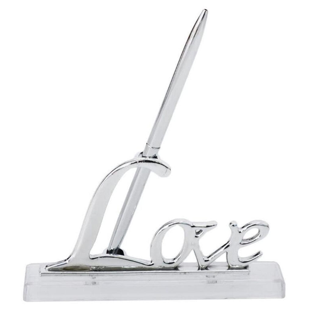 Alloy Guest Book Signing Pen Wedding Engagement Signature Pen Holder Set Supplies