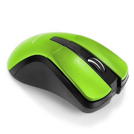 Usb Ps2 Cordless Desktop - Insten 2.4GHz USB Portable Wireless Cordless 4 Keys Optical Game Gaming DPI Mouse for Computer Laptop Desktop PC Mac, Green