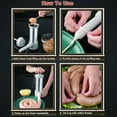 thumbnail image 6 of Sausage Stuffer with 4 Different Inches Stuffing Tubes, Manual Sausage Maker, Homemade Sausage Machine Making Kit, for Home Camping Outdoor Grill BBQ(2.2LB), 6 of 9