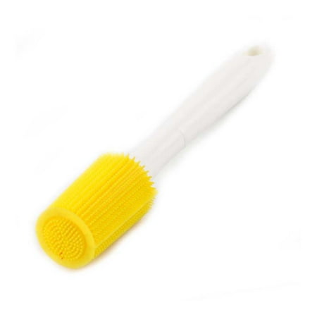 

silicone bottle brush 1pc Long Handle Silicone Cups Cleaning Brush Mug Brush Multifunctional Kitchen Gadget for Home (Random Color)