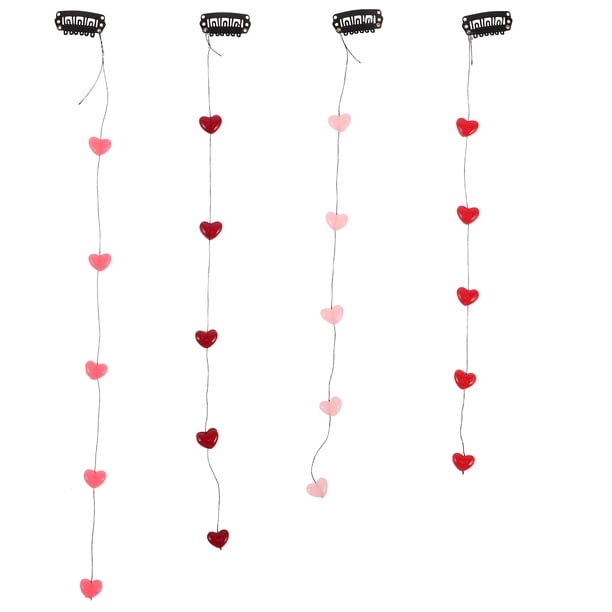 4 pasadores de pelo con forma de corazón para mujeres y niñas, bonitos y pequeños, accesorios para el pelo de estilo coreano, pasadores de pelo con forma de corazón, tocado decorativo