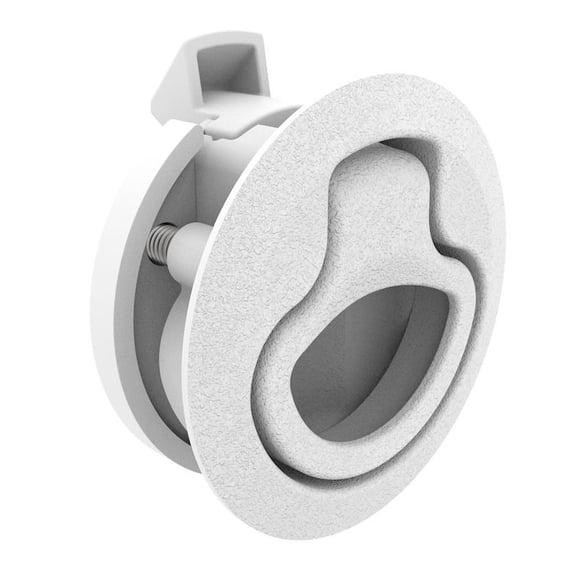 Southco Flush Pull Latch - Pull To Open - Non-Locking White Plastic