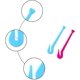 thumbnail image 1 of 2 piezas de plástico elástico removedor de diadema cortador de diadema portátil (azul + rosa roja) (t-0-g) LingWen 8390611436391, 1 of 1