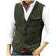 thumbnail image 1 of pstuiky Camisetas sin mangas para hombre, Top casual de moda con múltiples bolsillos y cuello en V sin mangas de color sólido para hombre Chaleco de hombre m, 1 of 7