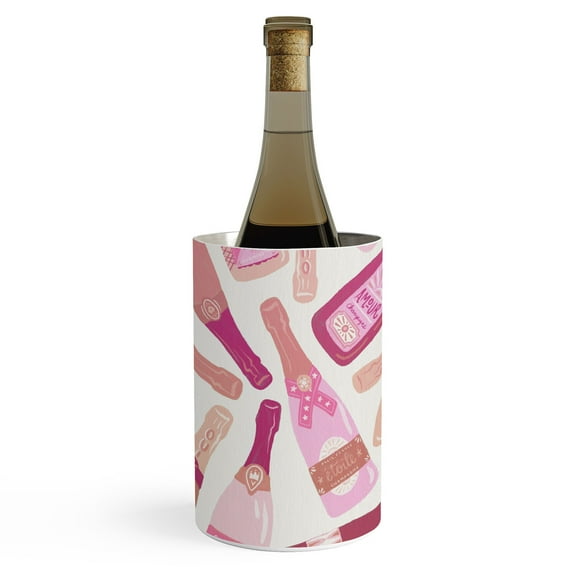 Society6 Cat Coquillette French Champagne Collection Pink Wine Chiller