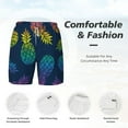 thumbnail image 5 of Balery Abstract Bright Pineapple Fruit Retro Mens Swim Trunks Swim Shorts for Men Quick Dry Inseam Beach Shorts with Compression Liner Pocket-Large, 5 of 9