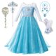 thumbnail image 4 of Girls Snow Queen Elsa Anna Princess Dress Kids Party Gown Clothing Children Cosplay Frozen Halloween Carnival Birthday Costume, 4 of 5