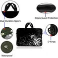 thumbnail image 4 of LSS 13.3 inch Laptop Sleeve Bag Carrying Case with Handle for 13.3" 13" 12.1" 12" Apple MacBook, Acer, Dell, Hp, Sony, Black and White Floral, 4 of 4