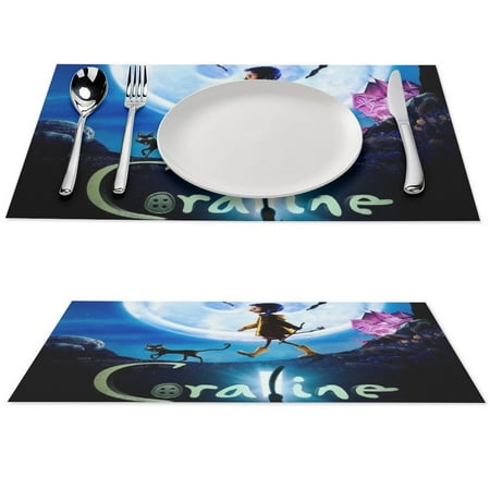 

Coraline (23) Cartoon placemats are suitable for indoor dining table mats 6 PCS
