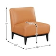 thumbnail image 4 of Lexicon Houghton Leather Accent Chair in Orange, 4 of 8