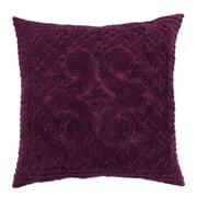 Better Trends 26"x 26" Euro Pillow Sham 100% Cotton Pillow Cover Medallion Design Machine Washable (Plum) Ashton Collection