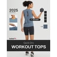 thumbnail image 6 of BALEAF Women's Workout Tank Tops Racerback Open Back Top Sleeveless Running Yoga Shirts Loose Fit Athletic Gym Sports Heather Blue 3XL, 6 of 7
