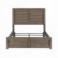 thumbnail image 4 of Wooden Bedroom Furniture - Full Size with Rustic Gray Finish and Planked Framing Bed Parts, 4 of 6