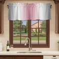 thumbnail image 6 of Pink Grey White Curtain Valances for Windows, Kitchen Valance Window Treatments Panel 2 Pack, Farmhouse Ombre Color Modern Simple Rod Pocket Short Curtains for Bathroom Bedroom 60 x 18 Inch, 6 of 8