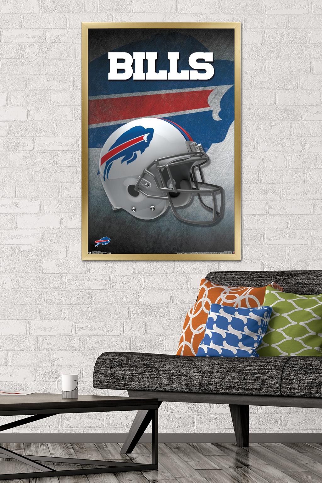 NFL Buffalo Bills - Helmet 16 Wall Poster, 22.375" x 34", Framed