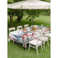 thumbnail image 3 of Outdoor Tablecloth with Umbrella Hole and Zipper, Christmas Elk Rectangle Table Cloth 60x102 Inch Waterproof Tablecloth, Xmas Pine Cones Gifts Snowflake Picnic Table Cover for Patio Camping, 3 of 7