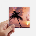 thumbnail image 1 of Ocean Sand Beach Boat Tree Picture Sticker Square Waterproof Stickers Wallpaper Car Decal, 1 of 1