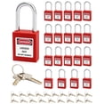 thumbnail image 1 of Candado de seguridad Lockout Tagout QWORK rojo con 20 candados y 40 llaves, 1 of 8