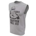 thumbnail image 2 of I Flexed and The Sleeves Fell Off Tank Top for Men Crossfit Workout Funny Gym (X-Large, 015. I Flexed and The Sleeves Fell Off Grey), 2 of 5
