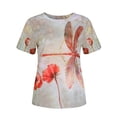 thumbnail image 2 of Summer Floral Print Elegant Women's T-Shirt - Comfortable Stylish Casual Top for Spring Summer, 2 of 3