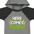 thumbnail image 4 of Inktastic Here Comes Trouble Boys or Girls Baby Bodysuit, 4 of 5