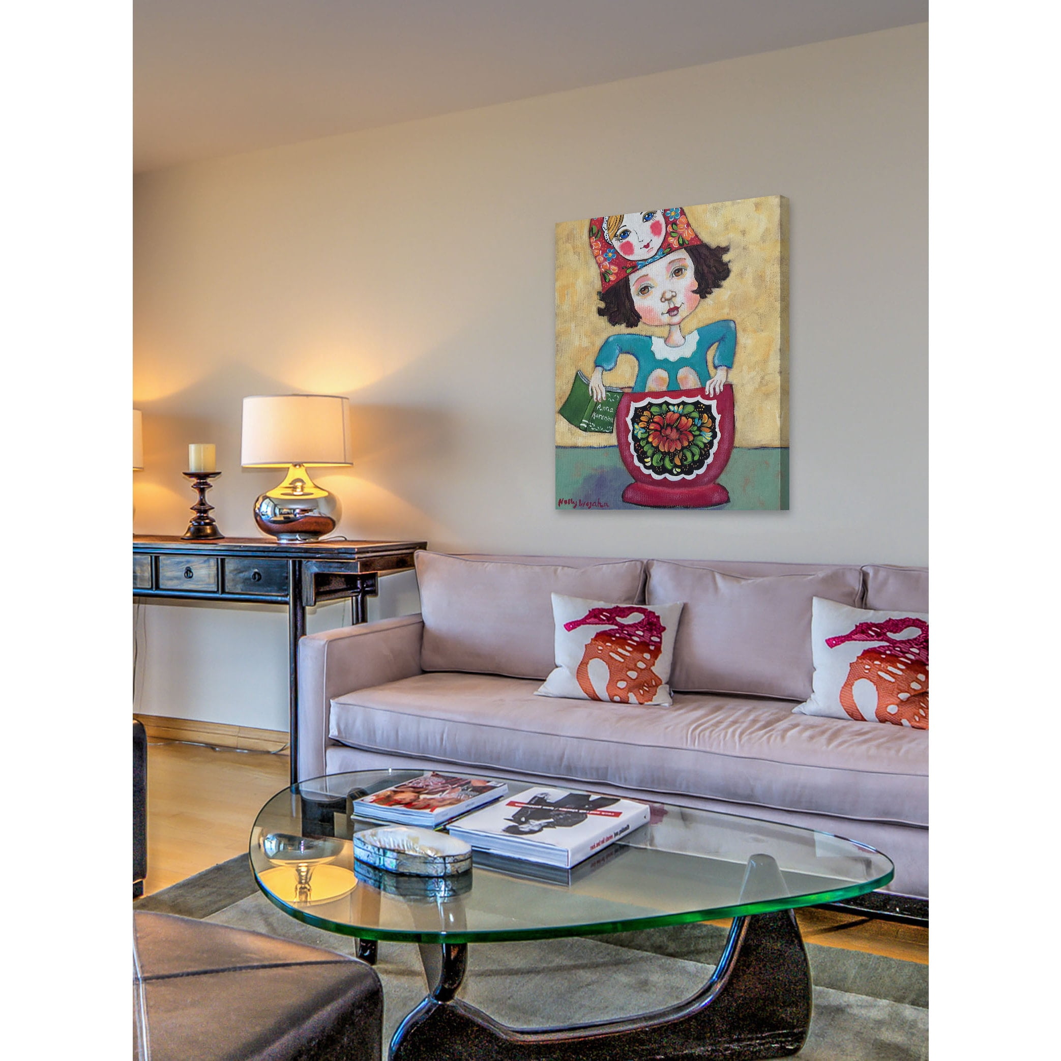 "Pretty Russian Doll" Painting Print on Wrapped Canvas
