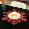 thumbnail image 5 of OEFNTAC Christmas Decor Placemats Round Snowflake Easy To Clean Wipeable Stain-resistants Heat-resistants Table Placemats for Family Gathering and Holiday Christmas Kitchen Decor, 5 of 6