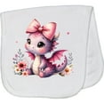 thumbnail image 2 of Inktastic Girls Baby Dragon Baby Burp Cloth, 2 of 3