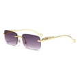 thumbnail image 4 of Gafas de sol sin montura con personalidad decorativa de guepardo, gafas de color para hombres y mujeres, gafas de sol retro de metal con cabeza de leopardo, 4 of 5