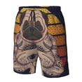thumbnail image 6 of Uemuo Pug dog Yoga Pattern Men's Swim Trunks Hawaiian Beach Bathing Suit Swimsuits Beach Quick-Dry Shorts with Pockets-XX-Large, 6 of 9