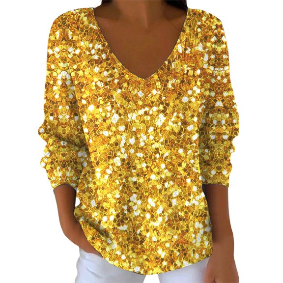 oqasdz Sweatshirts for Women Long Sleeve V Neck with Shoulder Drop Neckline Featuring Digital Print Design Comfort Cozy Casual Outdoor