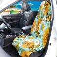 thumbnail image 3 of Chririnla Sunflower Daisy Butterfly Print Terry Cloth Car Seat Cover Cooling Car Seat Cover Protector, Sweating, Suitable for Truck Seat Van, Fit for Sedans Trucks Cars, 3 of 7