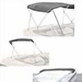 thumbnail image 3 of Savvycraft 4 Bow Bimini Top Replacement Canvas Cover 4 Bow 96" L 54"-60" W Gray Color with Zippered Pockets, 3 of 4