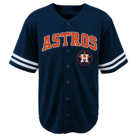 - MLB Houston ASTROS TEE Short Sleeve Boys Fashion Jersey Tee 60% Cotton 40% Polyester BLACK Team Tee 4-18