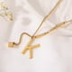 thumbnail image 1 of Fiudx Collar con Borlas, Elegante Colgante de 26 Letras, Joyería Ajustable de Acero de Titanio, Elegante Acabado Dorado, Perfecto para Regalar a Los Amantes de La Moda, Accesorio con Estilo., 1 of 4