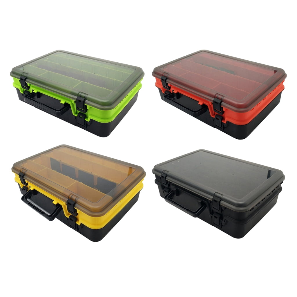 Fishing Tackle Box Fishing Hook Storage Trags Organizers Box Clear Adjusted Dividers Terminals Tackle Case