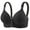 Black, variant on Women's Solid Color Lace Pattern Front Buckle Non Underwire Tank Top Bra Scrappy Bra