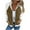 Khaki, variant on Aofany Jacket For Women Spring And Autumn Coats Warm Solid Patchwork 2024 Long Sleeve Jacket Outerwear