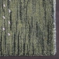 thumbnail image 3 of Rugsotic Carpets Hand Knotted Wool Area Rug 2'6''x10' Green Contemporary Runner Indoor Rug for Living Room, Bedroom Antimicrobial L00515, 3 of 8