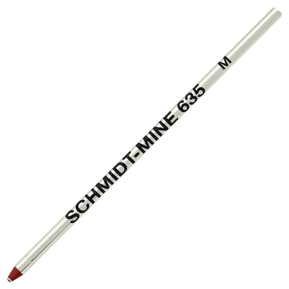 Schmidt 635 Mini D1 Ball Pen Refill - Red Ink, Medium Tip - 1 Pack (Lamy M21 and Cross 8518-4 Compatible)