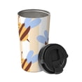 thumbnail image 2 of Gukieu A Bee Print Insulated Coffee Cup, Portable Stainless Steel Vacuum Cup with Lid, Unisex, Suitable for Office, Cafe, Car, 2 of 8