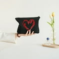 thumbnail image 4 of GOSMITH 2 Pcs Canvas Tote Bags Cute Aesthetic Tote Bags with Zipper Cute Heart Graphic Crewneck Portable Tote Bag Black, 4 of 8