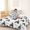 thumbnail image 4 of Manfei Racing Motorcycle Queen Comforter Set,Extreme Speed Games Comforter Sets Queen,White,Reversible,3 Pieces,1 Comforter and 2 Pillowcases, 4 of 7