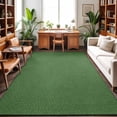 thumbnail image 3 of Green Grain Texture Washable Area Rugs 2.7'x5', Vintage Industrial Forest Green Solid Color Washable Throw Living Room Rug Non-Slip Sturdy Edge Binding Carpet for Indoor Entryway Bedside Kitchen, 3 of 9