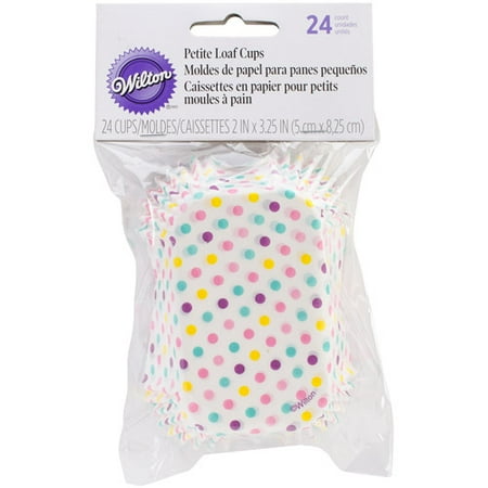 Wilton Petite Loaf Baking Cup Liner, Multidot 24 ct. 415-2035