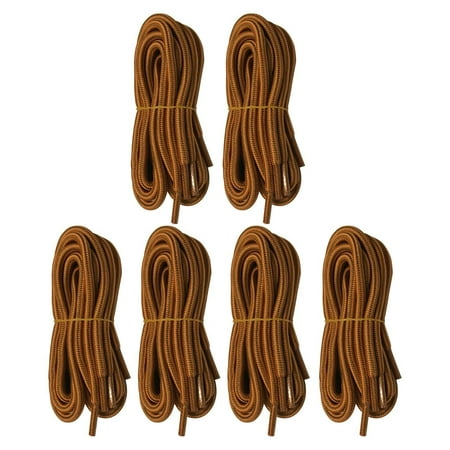 

B&Q 6 Pairs 5mm Thick Heavy Duty Sandy Brown Hiking Work Boot Laces Shoelaces Strings Replacement for Men Women 39 40 48 54 55 60 63 72 Inches