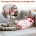 thumbnail image 4 of Cat Recovery Suit Female, Breathable Cat Onesie After Surgery Female for Cats After Surgery Recovery, Kitten Onesie After Spay Wear Anti Licking, Pink,S, 4 of 5